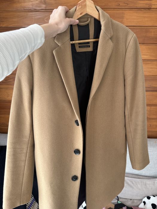 Чоловіче вовняне пальто Беж М розмір SELECTED