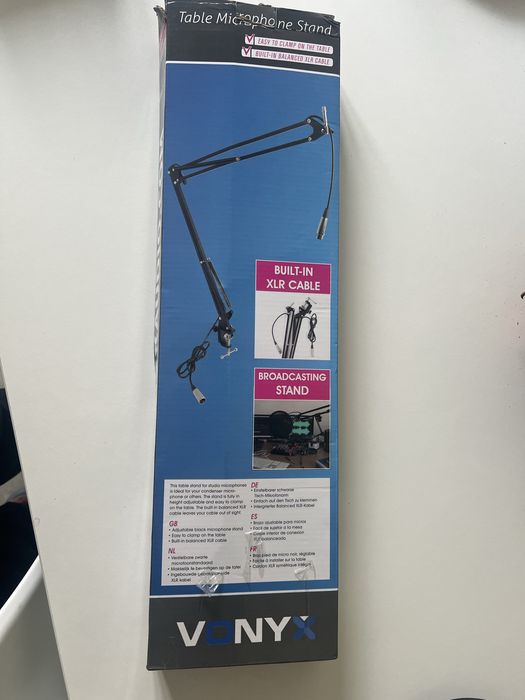 Suporte microfone Vonyx com Cabo XLR integrado