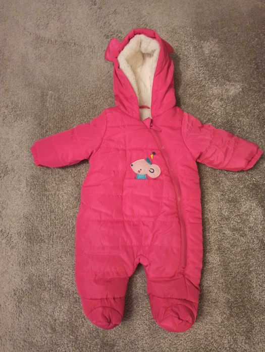 Kombinezon zimowy dla dziewczynki 68 różowy