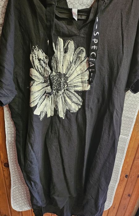 Sukienka lniana czarna