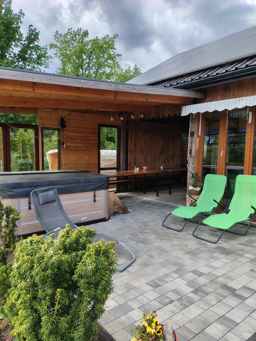 Dom z bali wynajem 6 osób,z widokiem na Beskid, jacuzii i sauna(opcja)