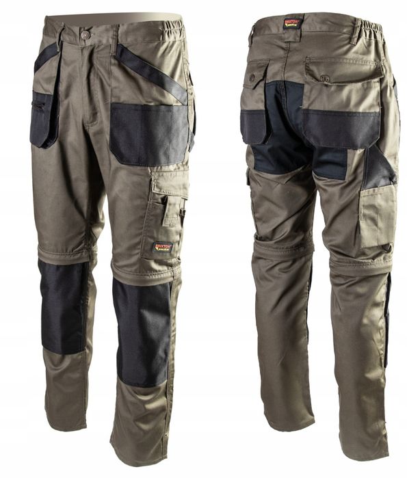 Spodnie Robocze Długie Brixton Apsp R. 46 Khaki Odpinane Nogawki