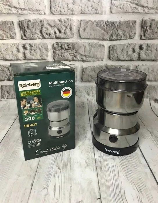 Електрична кавомолка Rainberg RB-833 300Вт/Электрическая кофемолка