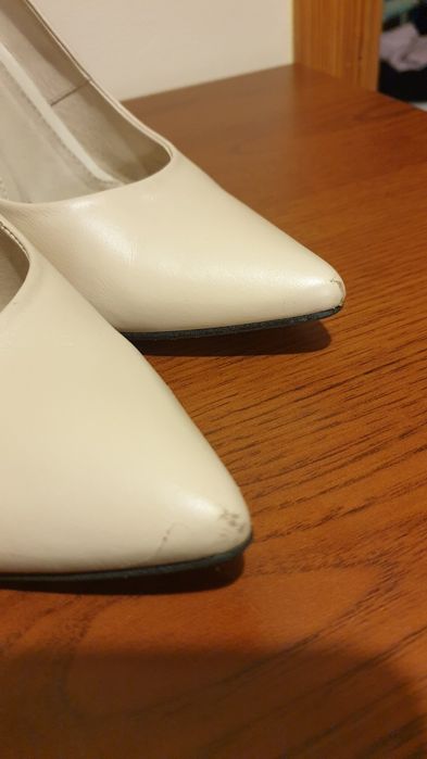 Buty szpilki beżowe