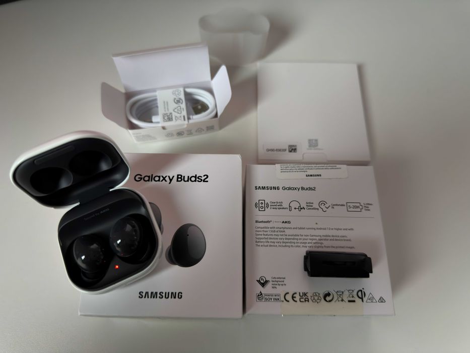 SAMSUNG Galaxy Buds 2 ANC Grafitowy [SM-R177] - jak nowe, gwarancja