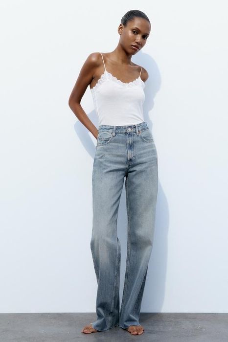 Джинси Wide Leg ZARA 38/M mex.28 блакитні джинси
