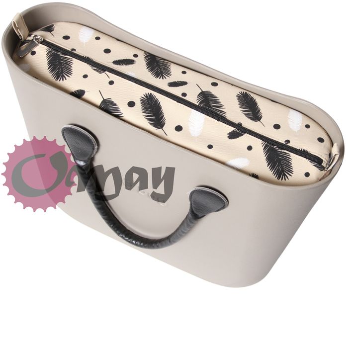 organizer OBAG STANDARD pióra czarne beż hummus wkład OMAY