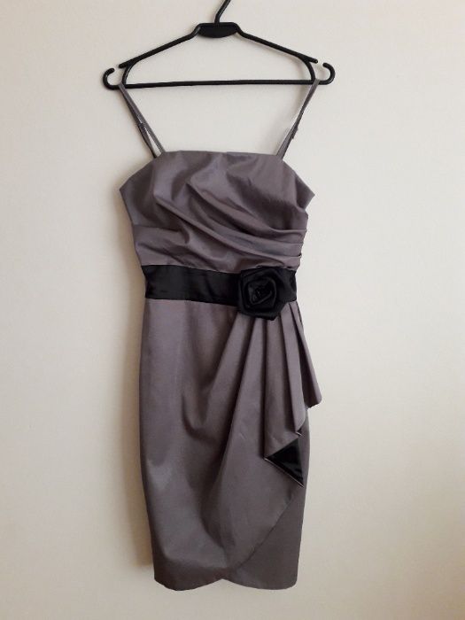 Sukienka grafitowa, rozmiar M, założona 1x, jak NOWA