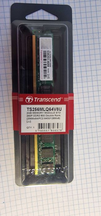 Memoria transcend ddr2 800 ts256mlq64v8u
