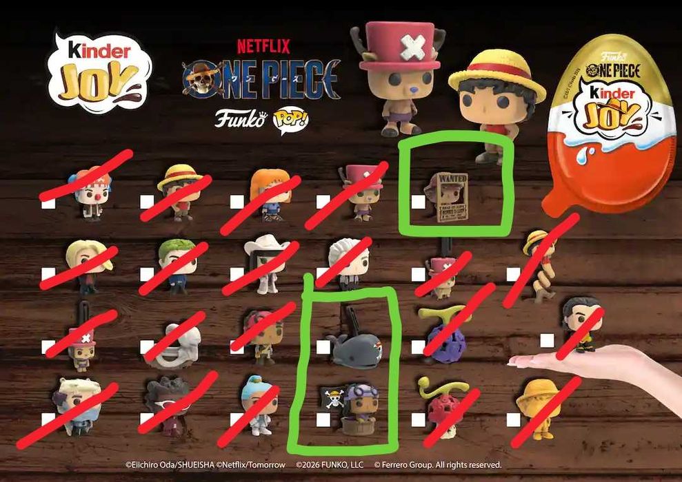 Figuras One Piece Kinder Joy