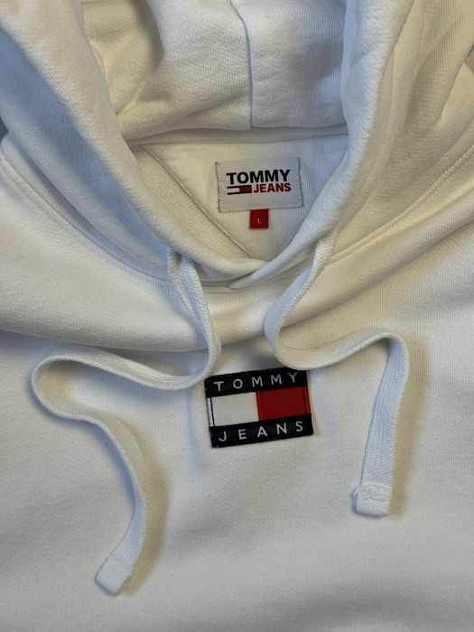 Худи Tommy Hilfiger Jeans белый женский оригинал. Жіночий білий худи Tommy Jeans оригінал