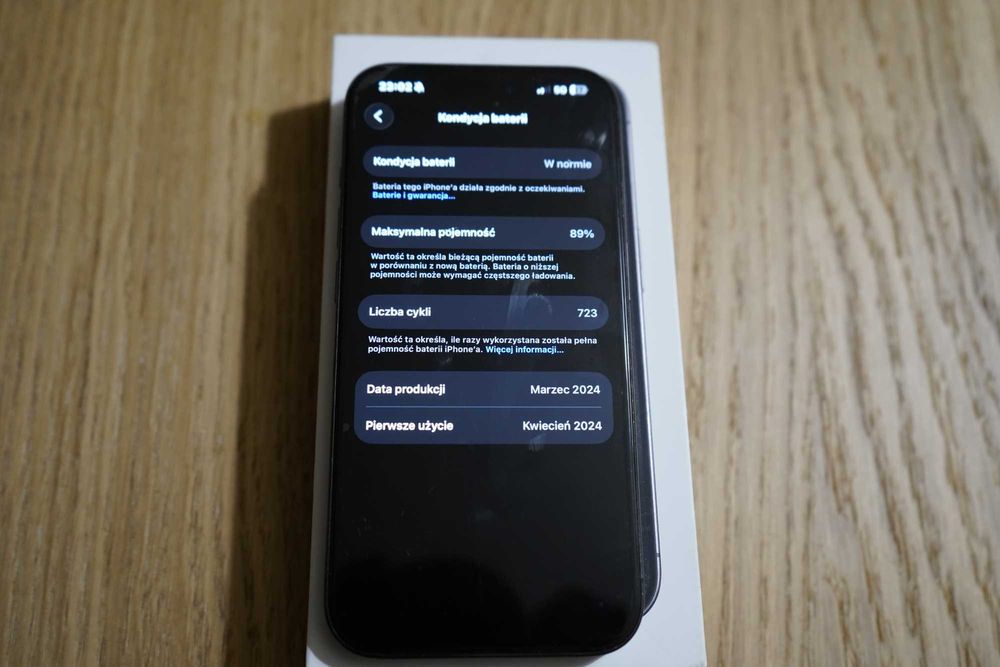 Iphone 15 Pro Black Titanium 256GB 89% Kurów • OLX.pl