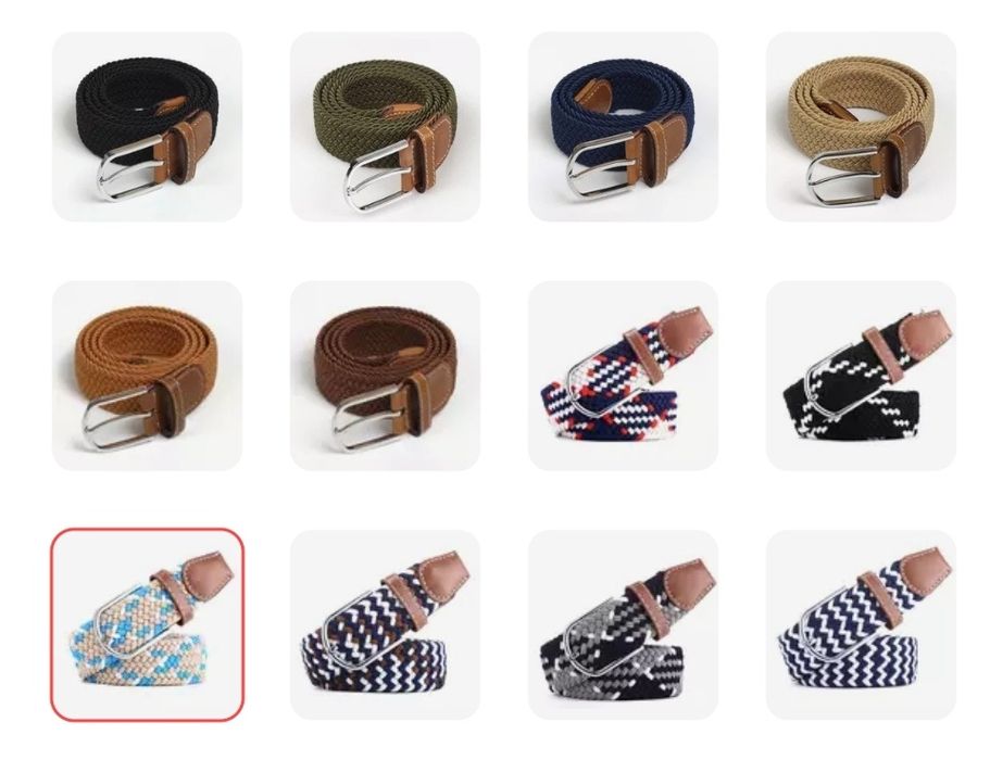 Cintos elásticos cruzados 105cm novos