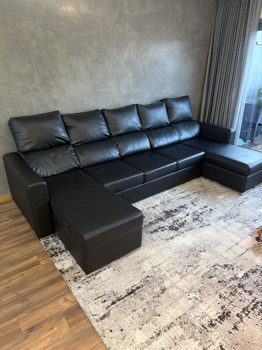 Sofá 3m em Napa | Sofá-Cama | 2 Chaise Longue | Com Arrumação