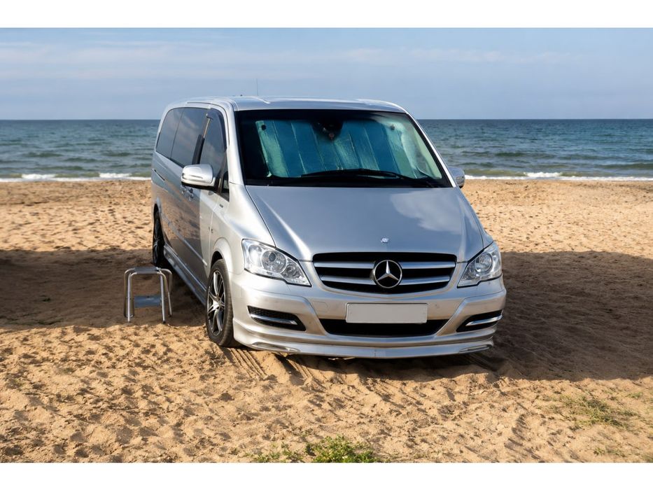 Mercedes Vito W639 2004-2014 рр. Накладка на бампер BRB V1 (під фарбування) 2004-2010 рік