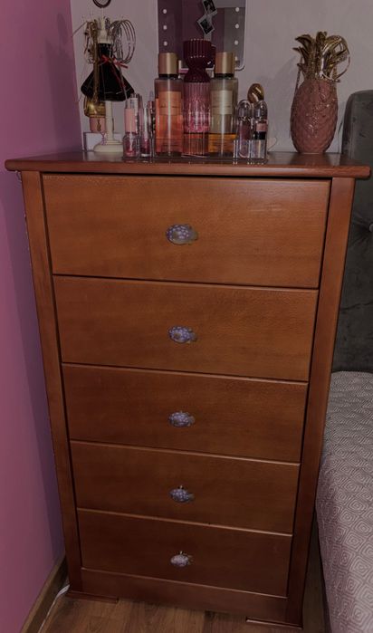 Conjunto cama solteiro e cómoda