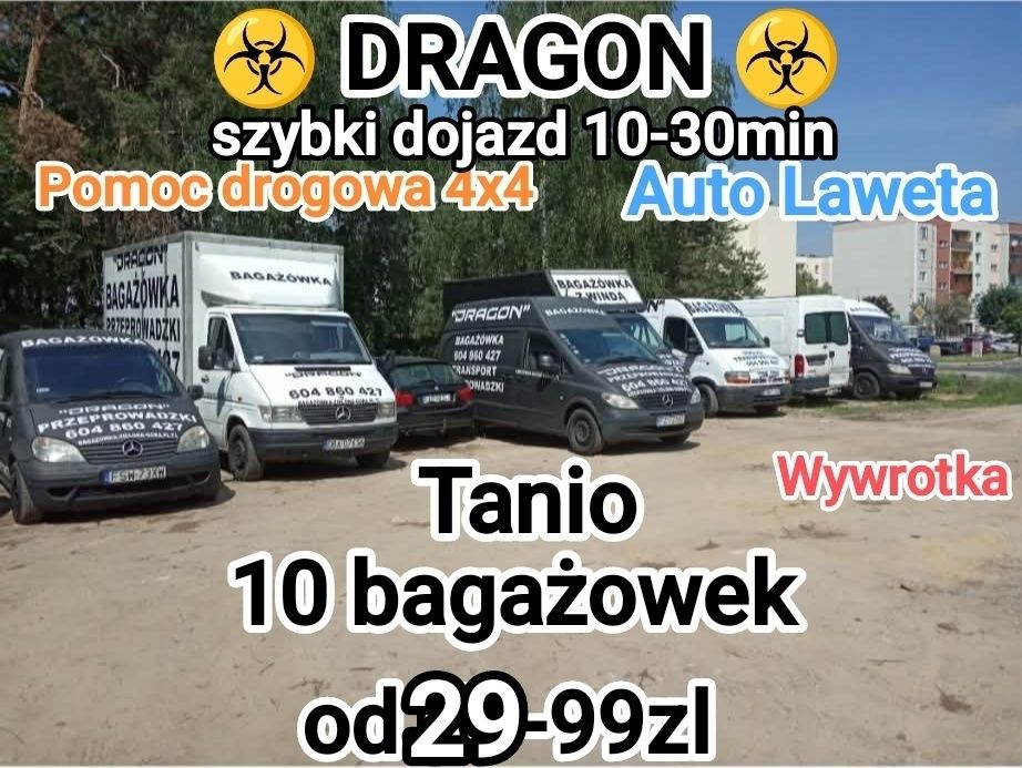 TANIO od 29zl Bagazowka DRAGON,AutoLaweta,Transport,Przeprowadzki