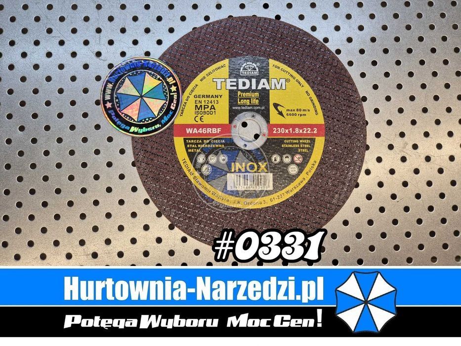 10sztuk Tarcza do cięcia metalu INOX x 1,8mm tarcza do metalu 230mm