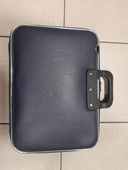 Torba granatowa aktówka, na laptop 15,6 cali