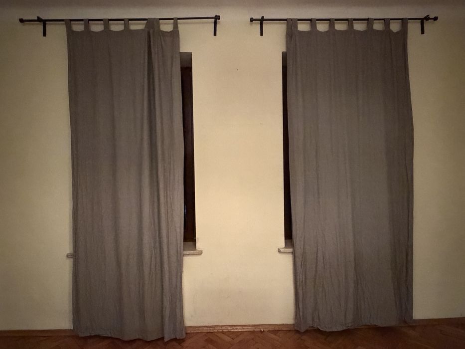 Zasłony 140x275cm szare zestaw 2 sztuki