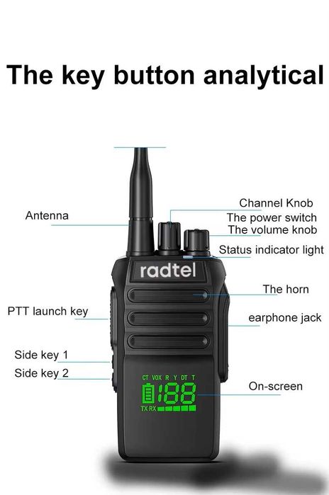Рация Radtel RT-493.  10 Вт.  IP67.