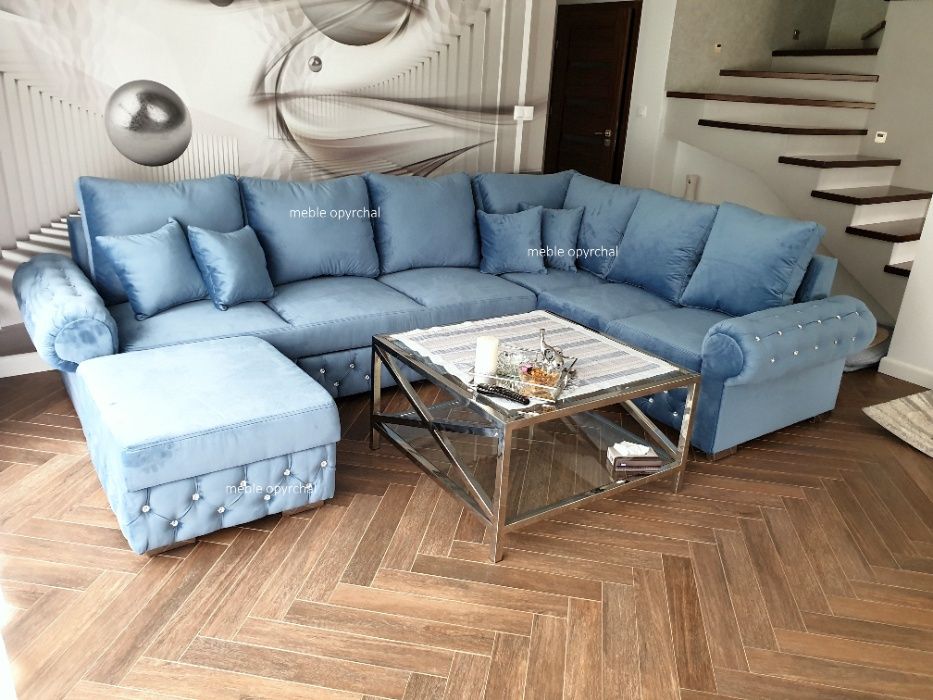 PRODUCENT!! NOWOŚĆ!! Piękny mietowy narożnik GLAMOUR! !na wymiar NR.19