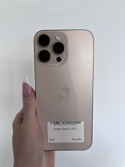 RATY 0% Iphone 16 Pro Max Pustynny 256 GB BATERIA 95% GWARANCJA 12 miesiecy !!!