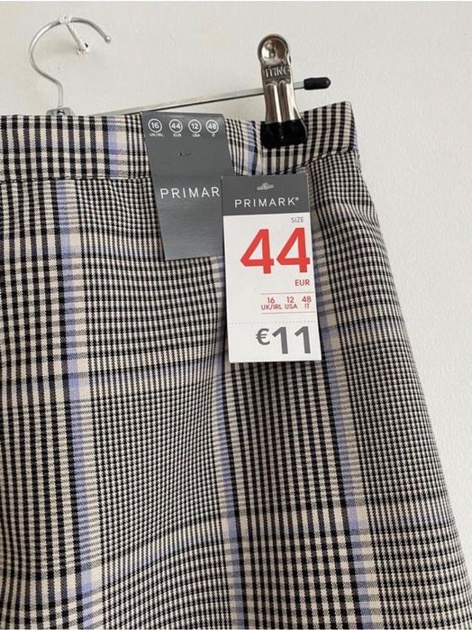 Спідниця Primark сіра в клітку M/L нова