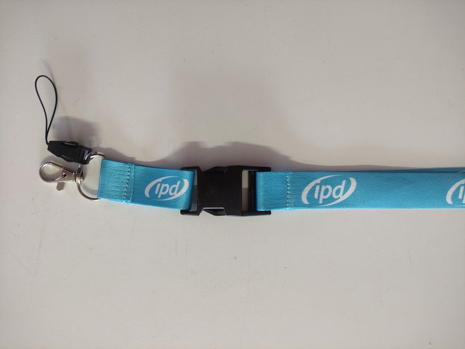 Lanyard azul (também conhecido como fita de pescoço ou cordão promocional) - novo