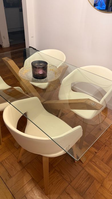 Conjunto de mesa de jantar + cadeiras