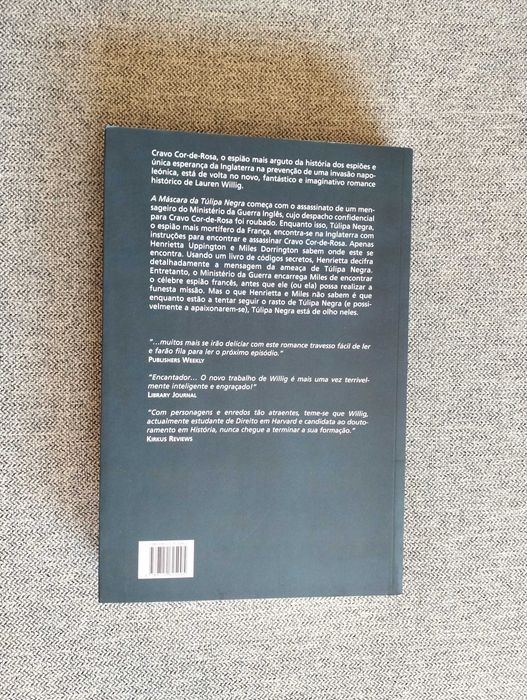 Livro "A máscara da Túlipa Negra" de Lauren Willig