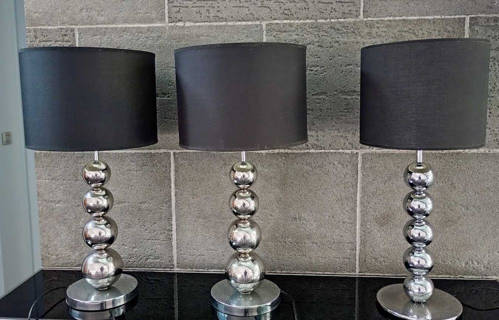 3 candeeiros de mesa