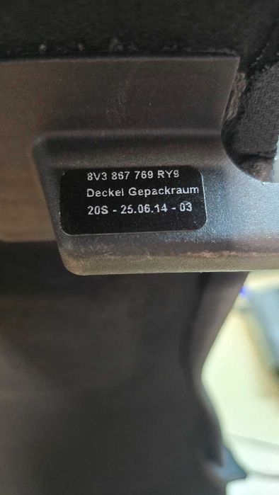 Półka bagażnika AUDI A3 (8VA, 8VF) RS3 quattro