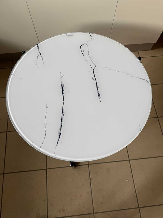 Stolik kawowy SEBA MEBLE CT-213 – biały marmur– POWYSTAWOWA