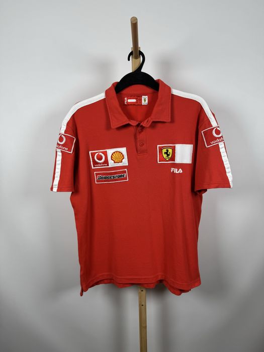 Ferrari Fila t-shirt koszulka polo L