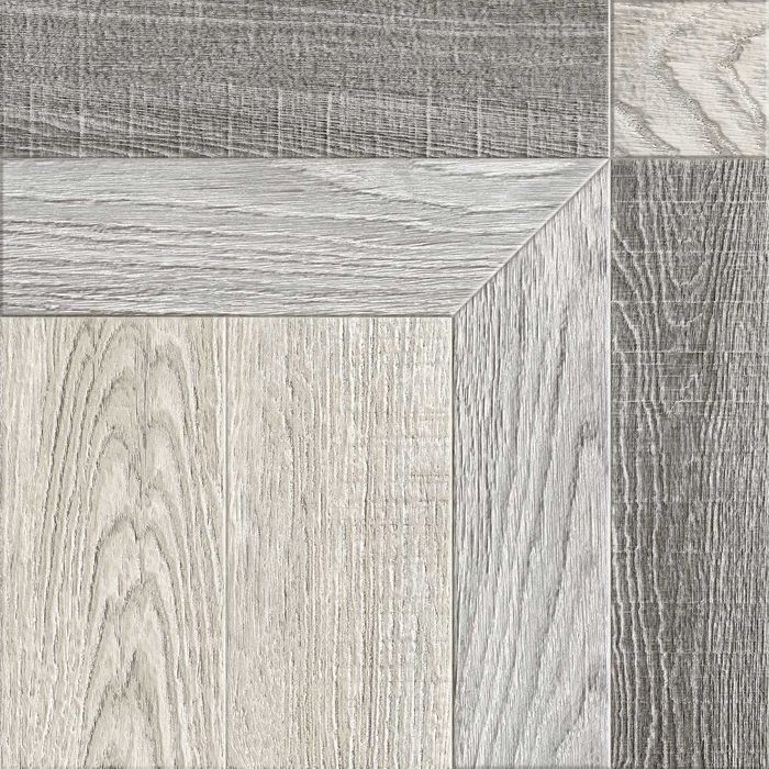 Матовая Серо Бежевая плитка на Пол French Wood 400х400х7 мм