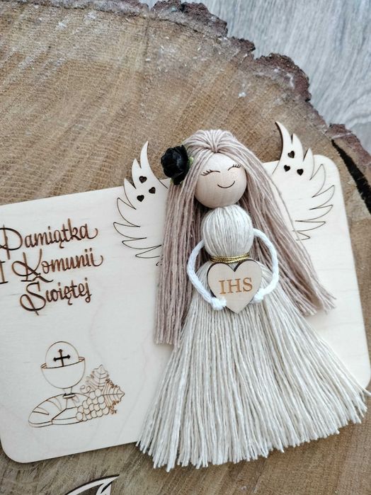 Tabliczka Pamiątka Pierwszej Komunii Świętej Makrama wyprzedaż