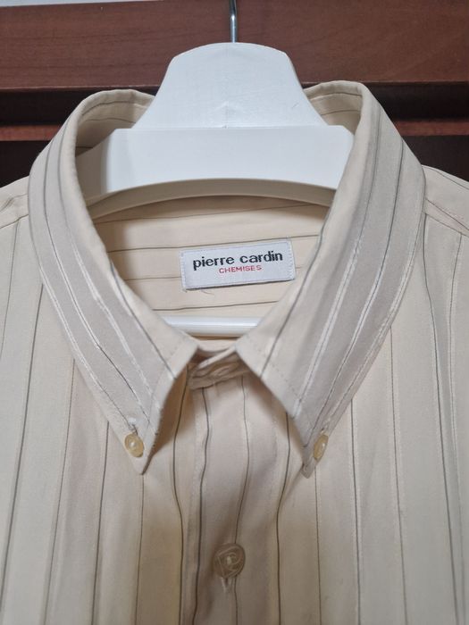 Koszula Pierre Cardin kremowa w prążki  XL
