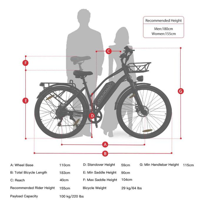 Rower elektryczny LOOKROAD L28 MIN czarny