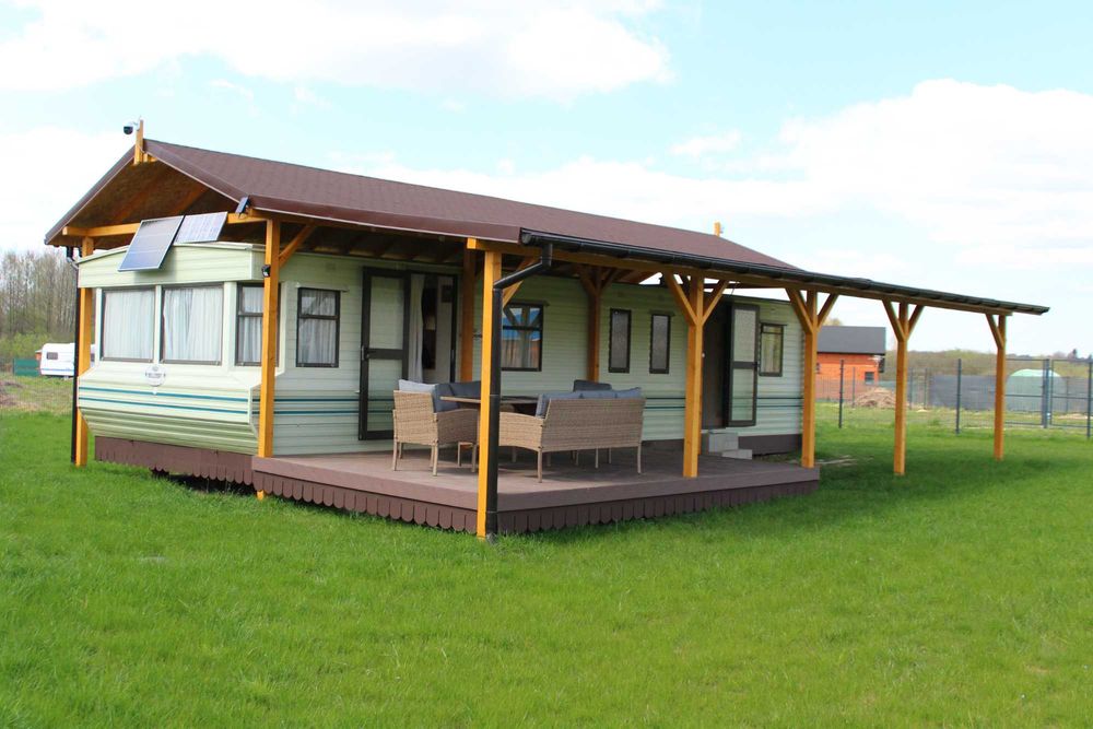 Działka 700 m² z domkiem i tarasem – 200 m od jeziora Dratów