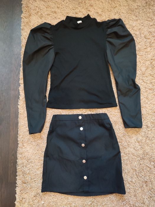 Стильний комплект на 11-12. Костюм. Юпка і блуза. Блузка і юпка