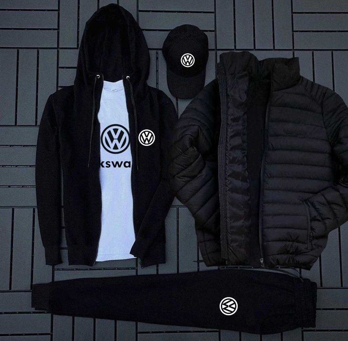 Volkswagen костюм, футболка, кепка, куртка набір 5в1 Фольксваген худі