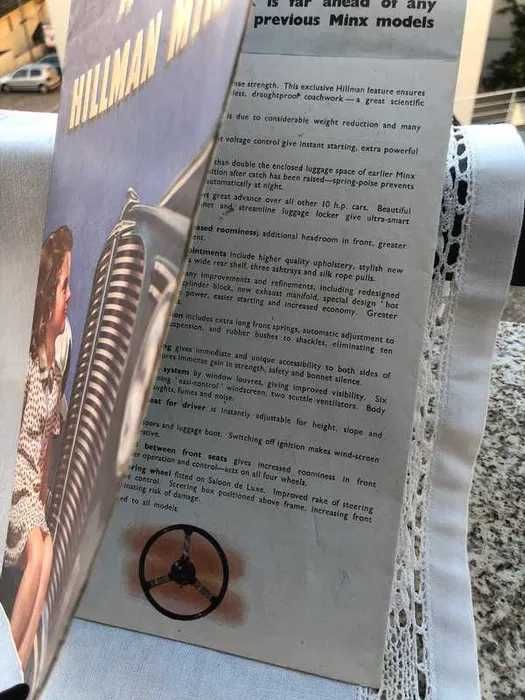 Brochure Hillman Minx, 1945-47