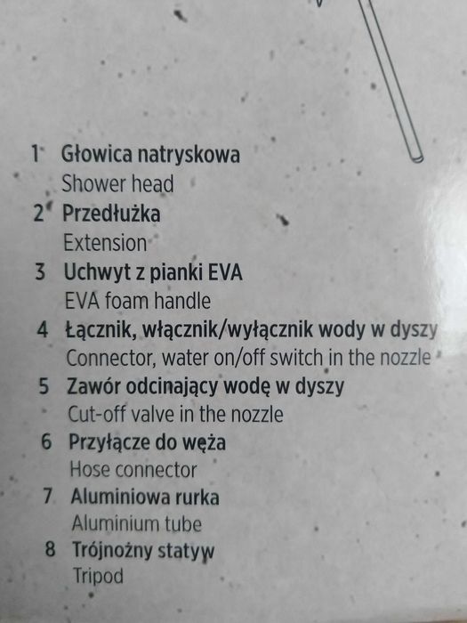 HIT Prysznic ogrodowy regulowany obrotowy natrysk statyw