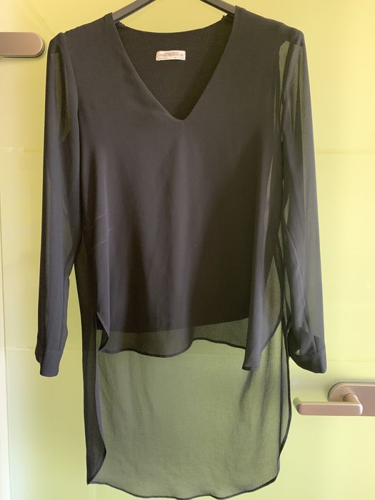 Czarna asymetryczna bluzka