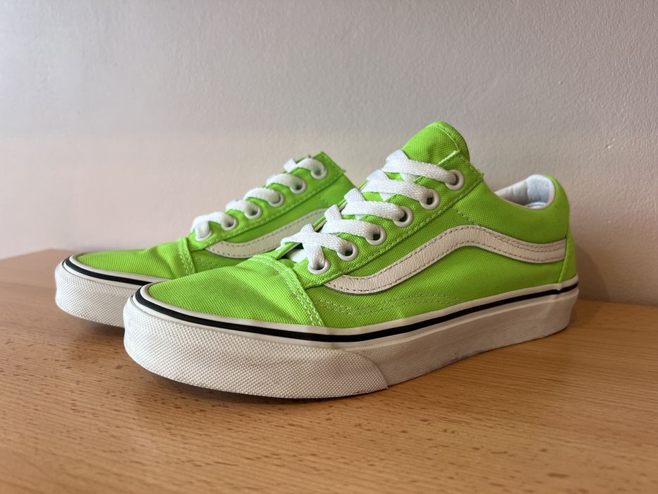 Vans old skool neon green gecko