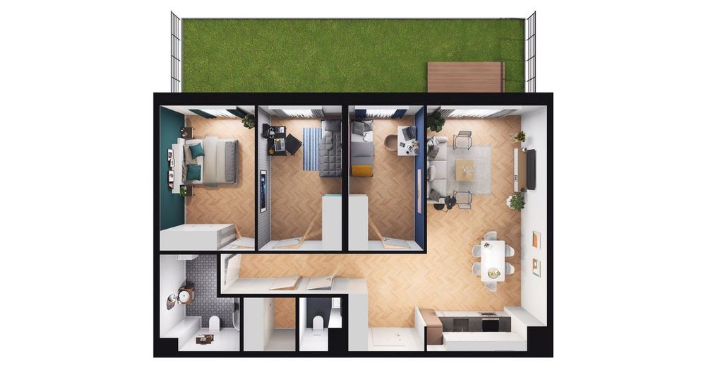 4-pokojowe mieszkanie 82m2 + ogródek Bezpośrednio