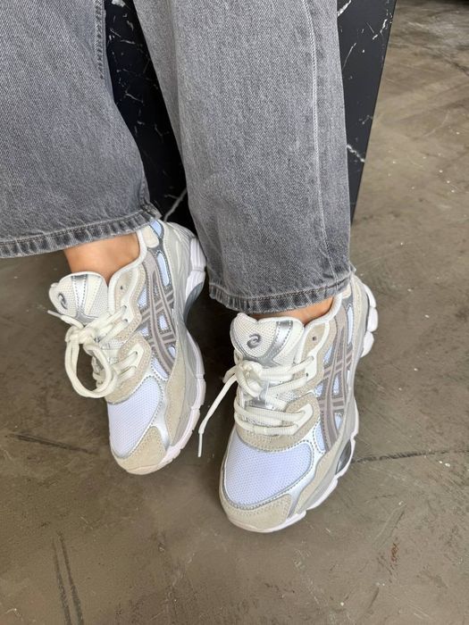 Asics Gel Nyc Beige White унісекс кросівки асікс гель нік