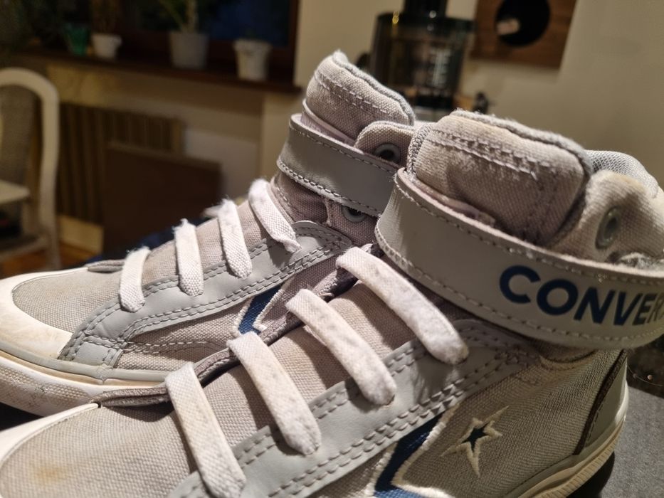 Buty Converse 33 wysokie trampki conversy szare na rzepy Pro Blaze