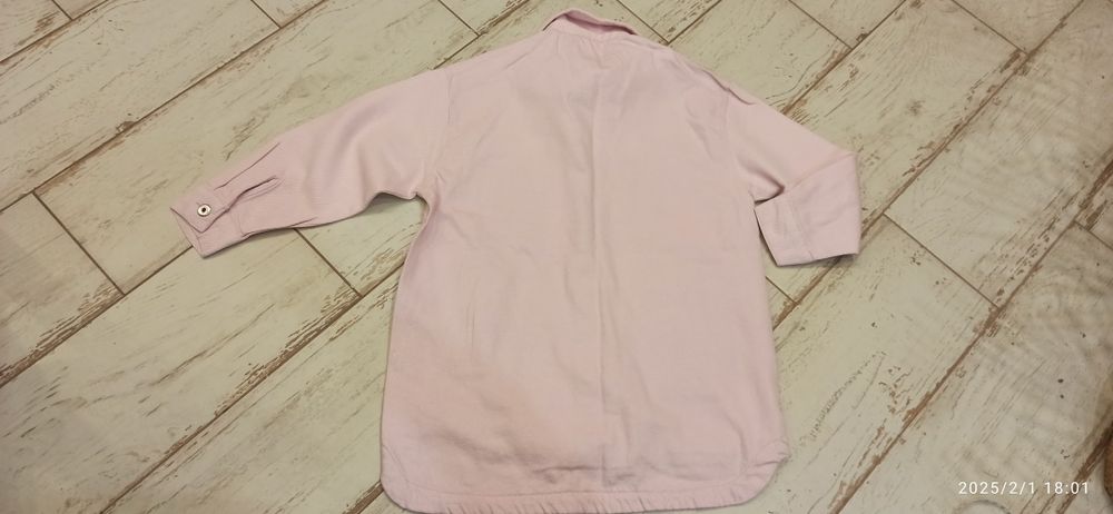Nowa kurtka koszulowa oversize 134 dziewczynka wiosenna jesienna